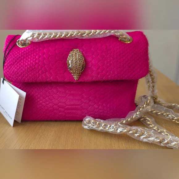 Kurt Geiger Luxurious Pink Handbag with Gold Accents - Picture 8 of 16